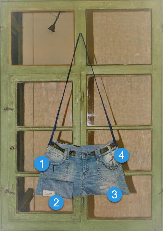 Hundetasche aus Jeans